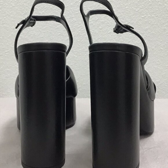 Saint Laurent Black Bianca Knotted Platform Sandal - Picture 4 of 13